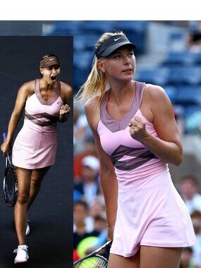 Nwt Nike Maria Sharapova Pink BEAUTIFUL Tennis Dress w/ Bra skirt L Large